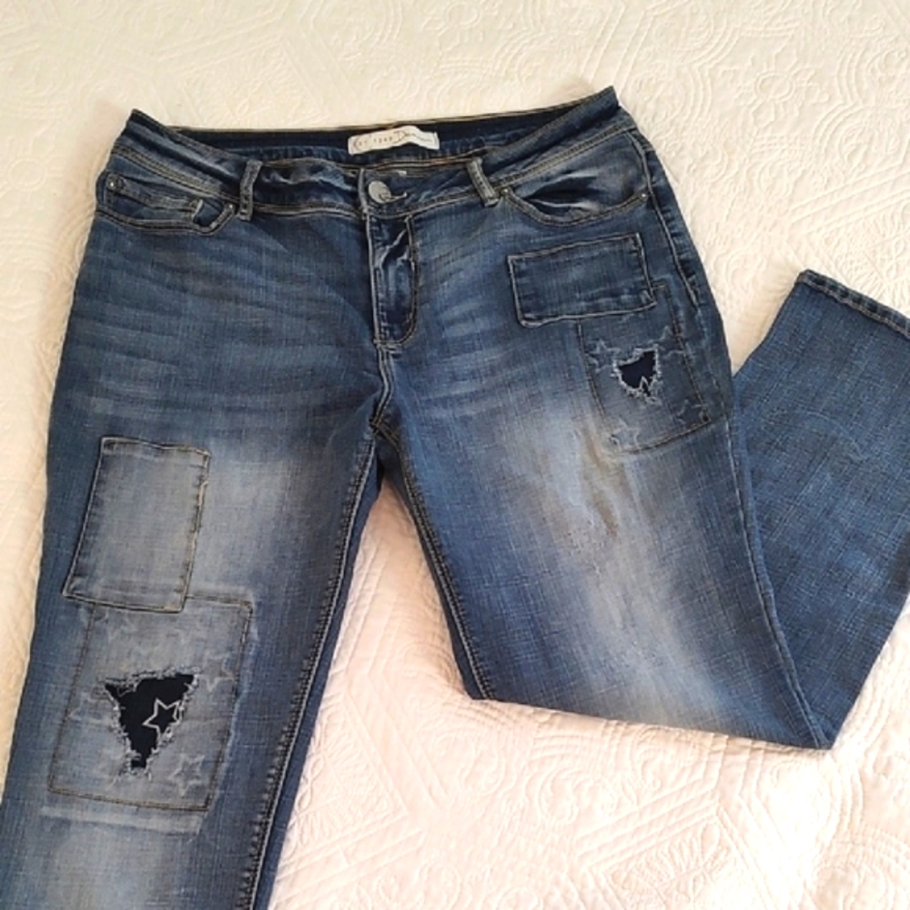 Est.1946 Woman's Distressed Boy Friend Jeans/ Size 10